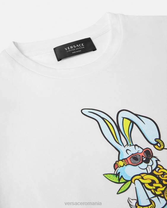 albastru tricou iepure de revelion lunar Versace copii îmbrăcăminte 40L61991