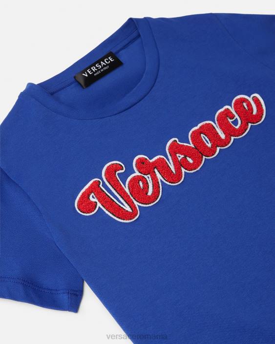 bluette tricou cu logo al universității Versace copii îmbrăcăminte 40L62132