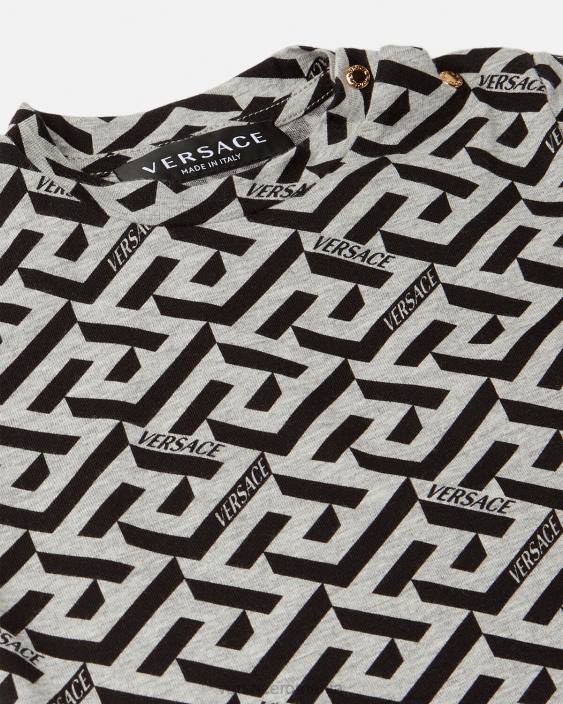 gri și imprimeu tricou bebe la greca Versace copii îmbrăcăminte 40L61910
