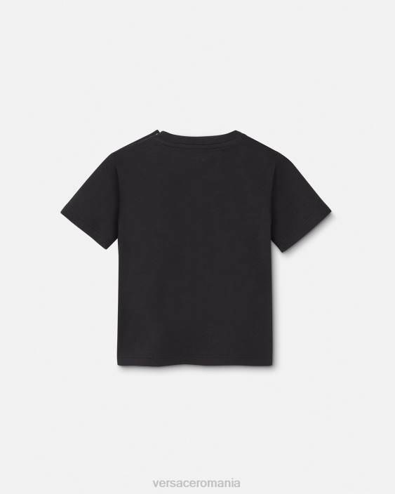 negru și imprimat cana de voiaj tricou bebe Versace copii îmbrăcăminte 40L61925