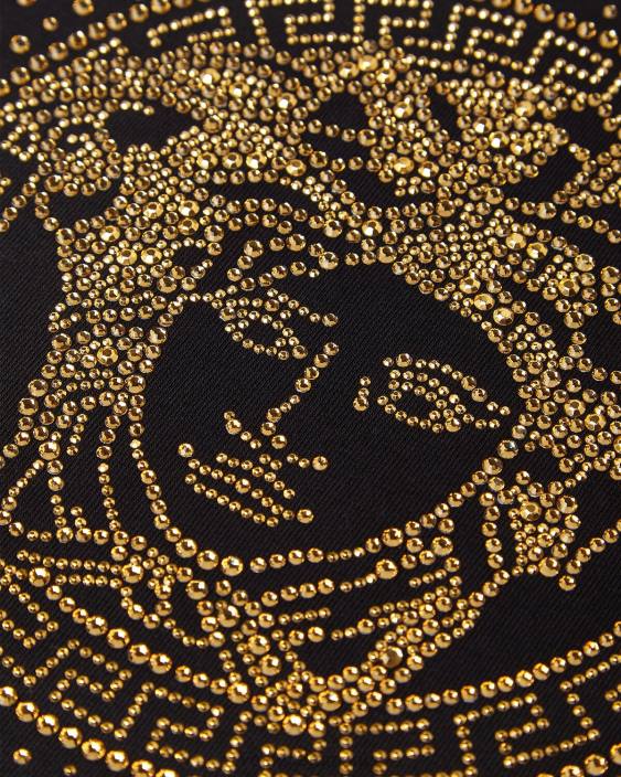 negru tricou cu împânzire cu medusa Versace copii îmbrăcăminte 40L62025