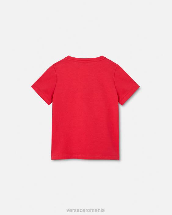 roșu tricou cu logo al universității Versace copii îmbrăcăminte 40L62133