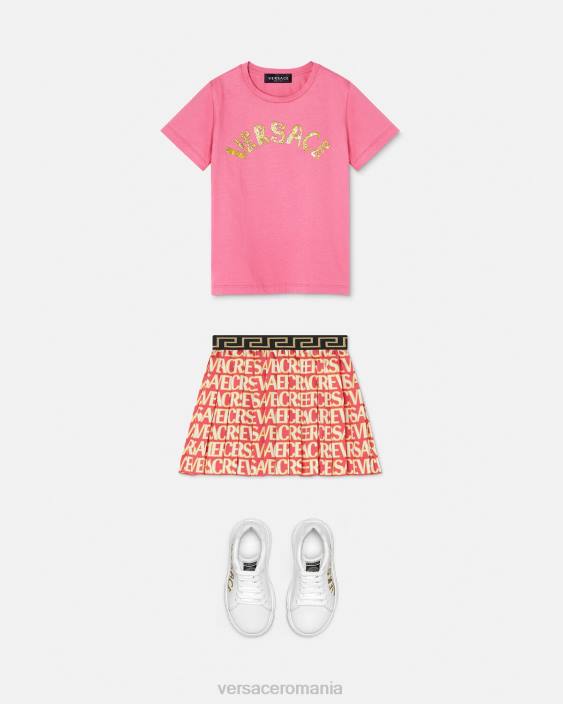 roz tricou cu logo Versace copii îmbrăcăminte 40L61932