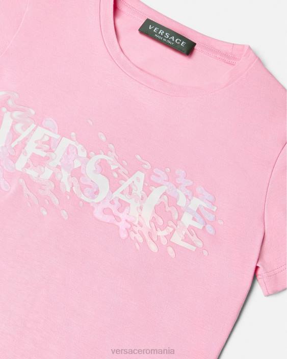 roz tricou cu logo Versace copii îmbrăcăminte 40L62011