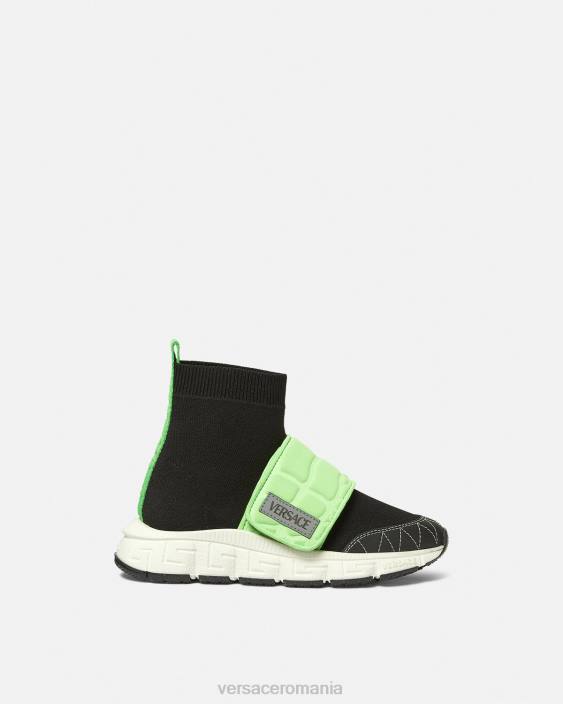 mentă și negru adidași trigreca upcycle Versace copii pantof 40L62053