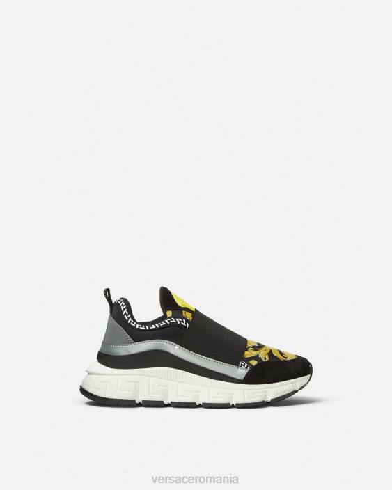 negru și imprimat adidași barocco trigreca Versace copii pantof 40L62050