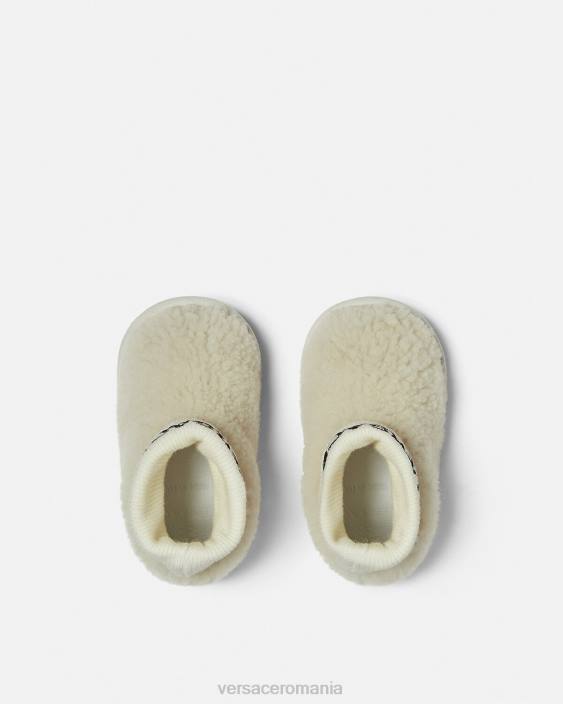 bej cizme pentru bebelusi cu logo teddy Versace copii pantof 40L61849