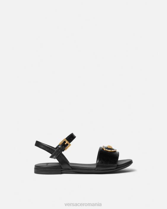 negru sandale medusa cu inimă de cristal Versace copii pantof 40L62028