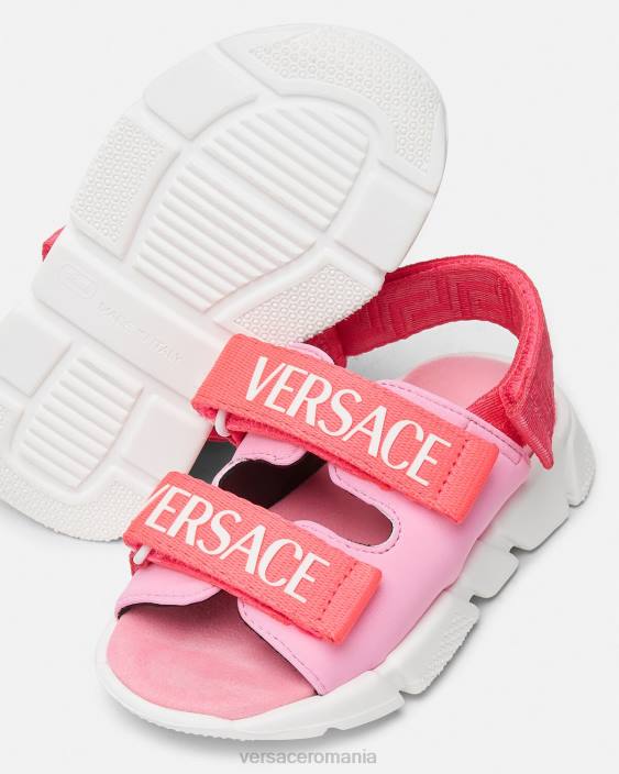 roz sandale cu logo pentru bebelusi Versace copii pantof 40L61879