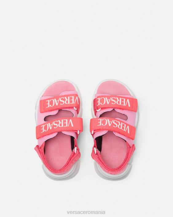 roz sandale cu logo pentru bebelusi Versace copii pantof 40L61879