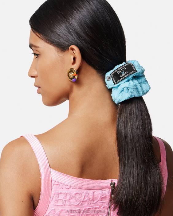 albastru deschis scrunchie pentru prosop Versace femei accesorii 40L6867
