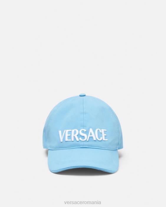 albastru deschis șapcă de baseball cu logo Versace femei accesorii 40L6872