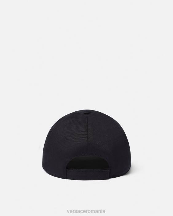 negru șapcă cu logo brodat Versace femei accesorii 40L6879