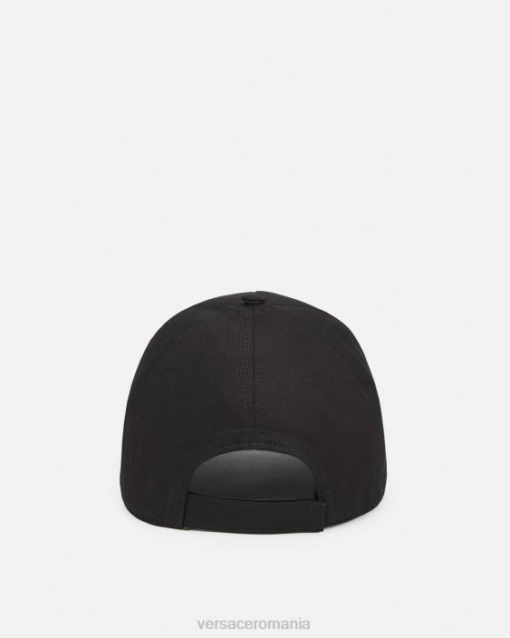 negru șapcă de baseball cu împânzire cu medusa Versace femei accesorii 40L6881