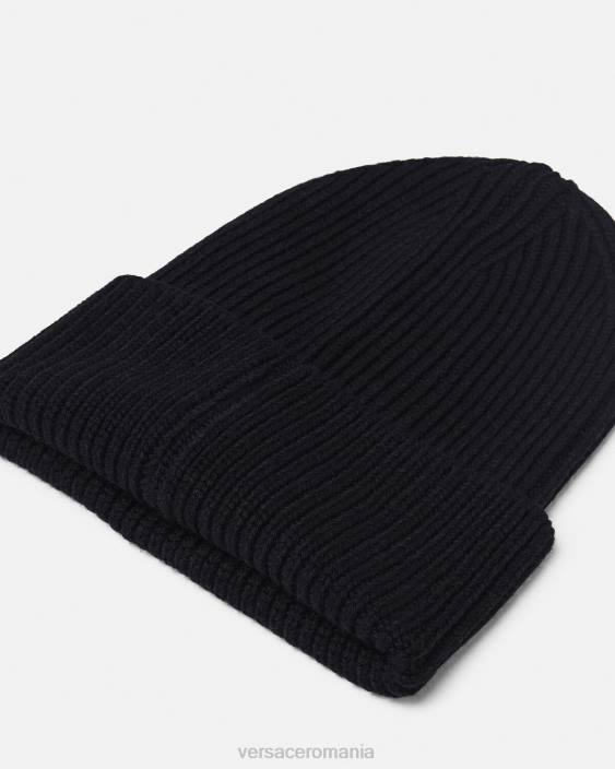 negru beanie cu ace de siguranță Versace femei accesorii 40L6882