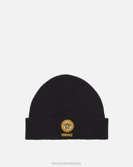 negru beanie cu logo medusa Versace femei accesorii 40L6907