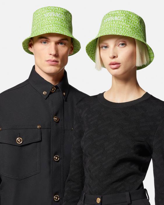 verde și imprimeu pălărie peste tot Versace femei accesorii 40L6905