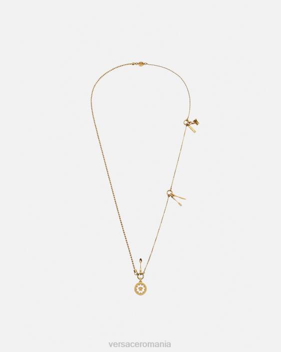 alb colier cu tacâmuri medusa Versace femei accesorii 40L6818