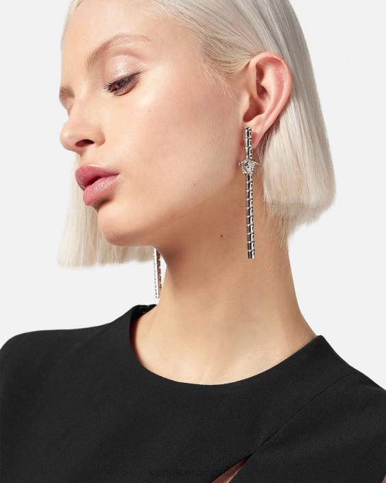 argint cercei asimetrici greca Versace femei accesorii 40L6834