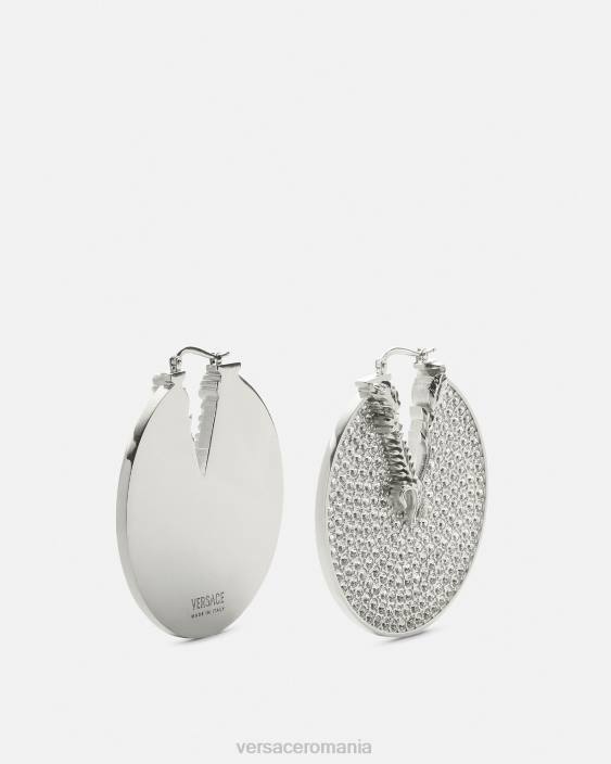 argint cercei cu cerc de cristal virtus Versace femei accesorii 40L6856