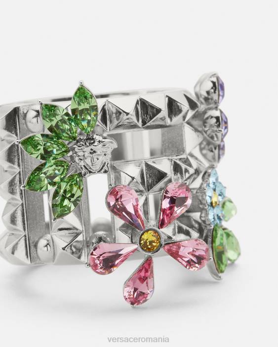 argint inel de floare de cristal Versace femei accesorii 40L6850