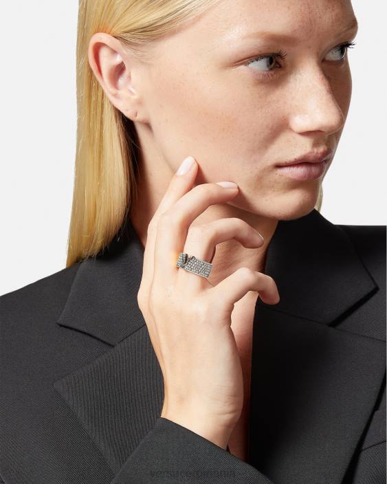 argint inel virtus de cristal Versace femei accesorii 40L6857