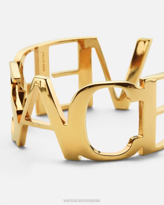 aur brățară cu manșetă cu logo Versace femei accesorii 40L6806