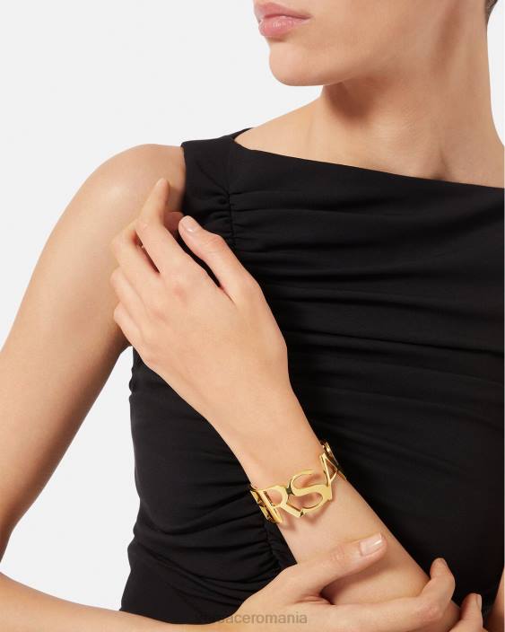 aur brățară cu manșetă cu logo Versace femei accesorii 40L6806