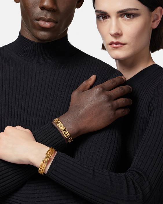 aur brăţară cu manşetă medusa greca de cristal Versace femei accesorii 40L6761