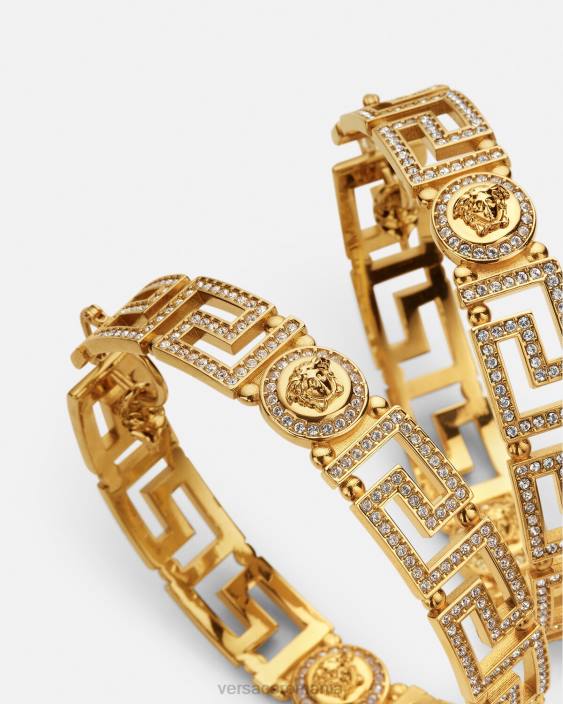 aur cercei cerc cu cristal greca Versace femei accesorii 40L6835