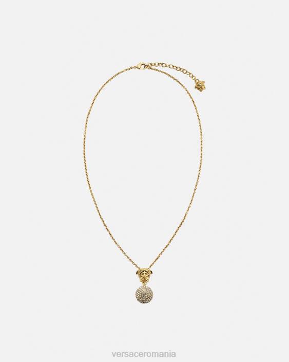 aur colier cu bile de cristal medusa Versace femei accesorii 40L6771
