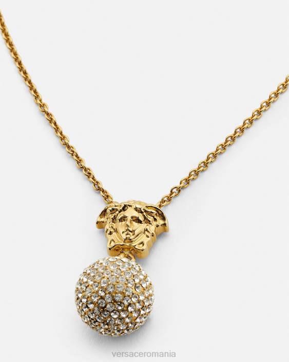 aur colier cu bile de cristal medusa Versace femei accesorii 40L6771