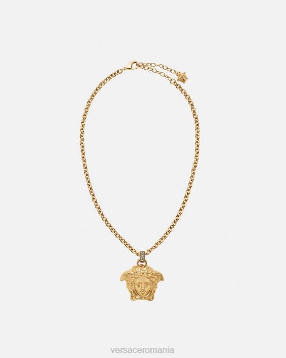 aur colier cu cristal la medusa Versace femei accesorii 40L6773
