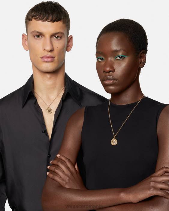 aur colier cu pandantiv medusa Versace femei accesorii 40L6770