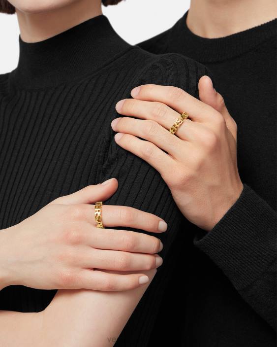 aur inel cu logo Versace femei accesorii 40L6805