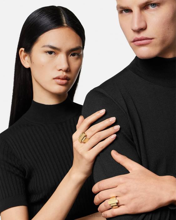 aur inel cu logo greca Versace femei accesorii 40L6722