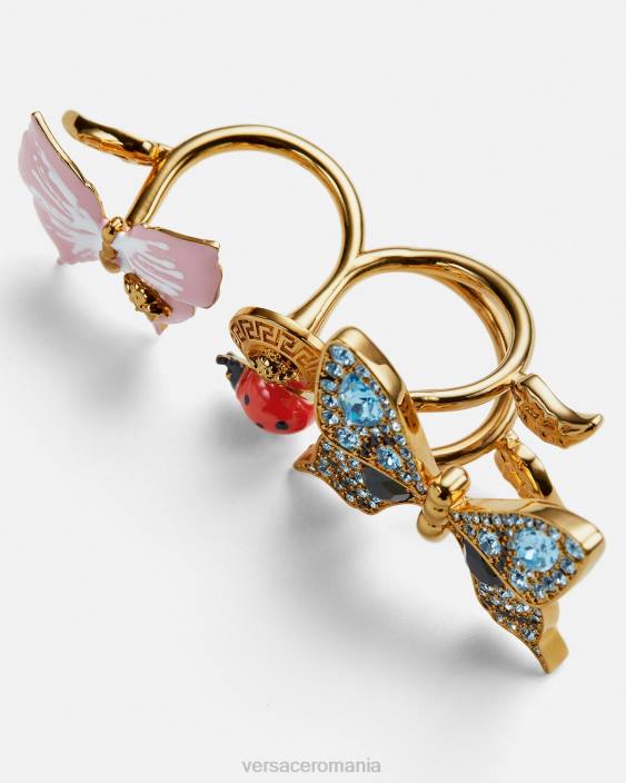 aur inel manșetă cu fluturi de cristal Versace femei accesorii 40L6714