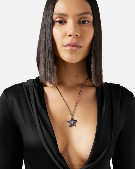 gri colier galaxie de cristal Versace femei accesorii 40L6823