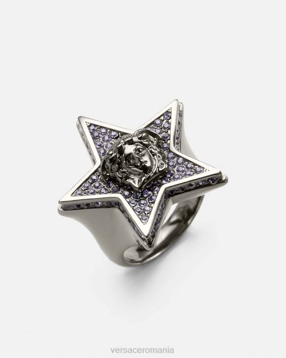 gri inel galaxie de cristal Versace femei accesorii 40L6825