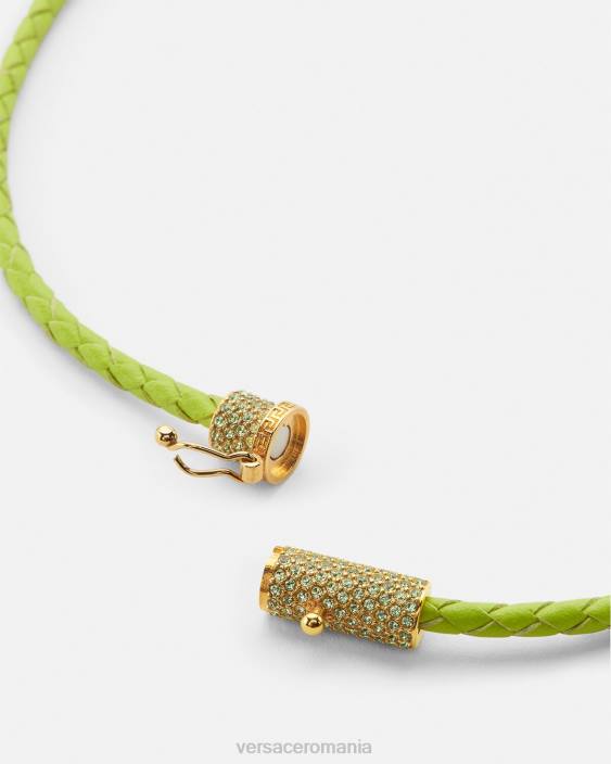 lămâie verde colier din piele medusa de cristal Versace femei accesorii 40L6853