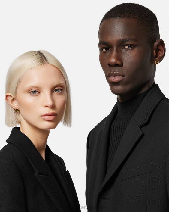 negru si auriu cercei stud medusa email Versace femei accesorii 40L6777