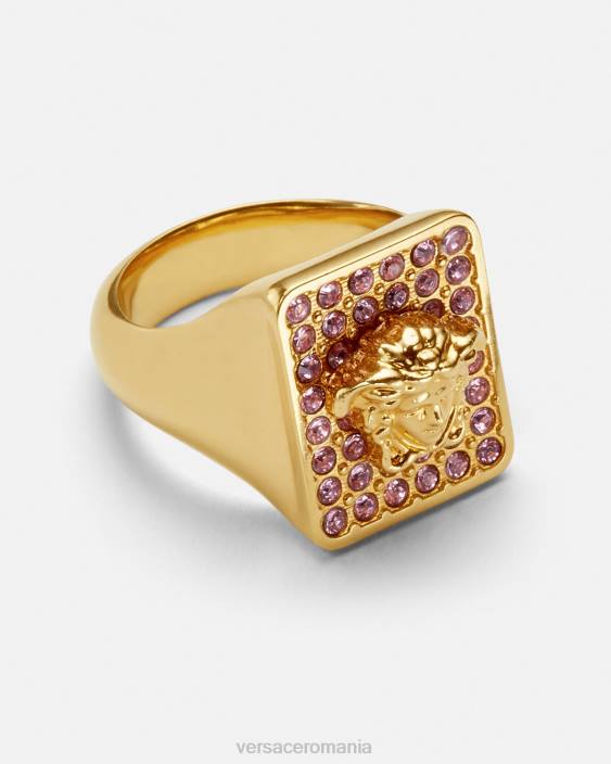 roz si auriu gresie inel de cristal Versace femei accesorii 40L6736