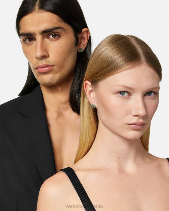 verde cercei stud medusa email Versace femei accesorii 40L6727