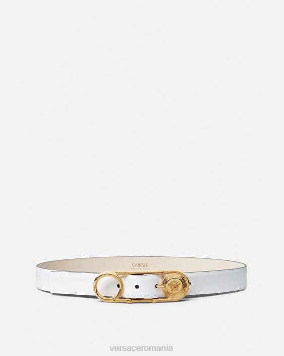 alb centura din piele ac de siguranta Versace femei accesorii 40L6537