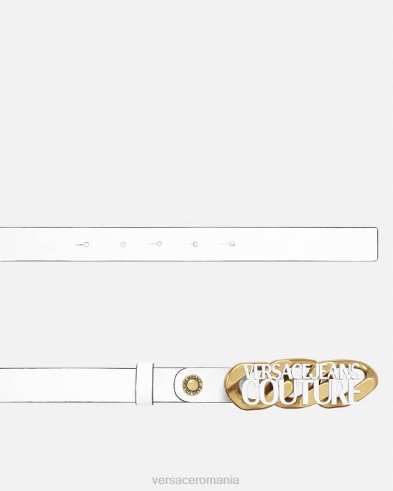 alb curea cu lanț cu logo Versace femei accesorii 40L62329