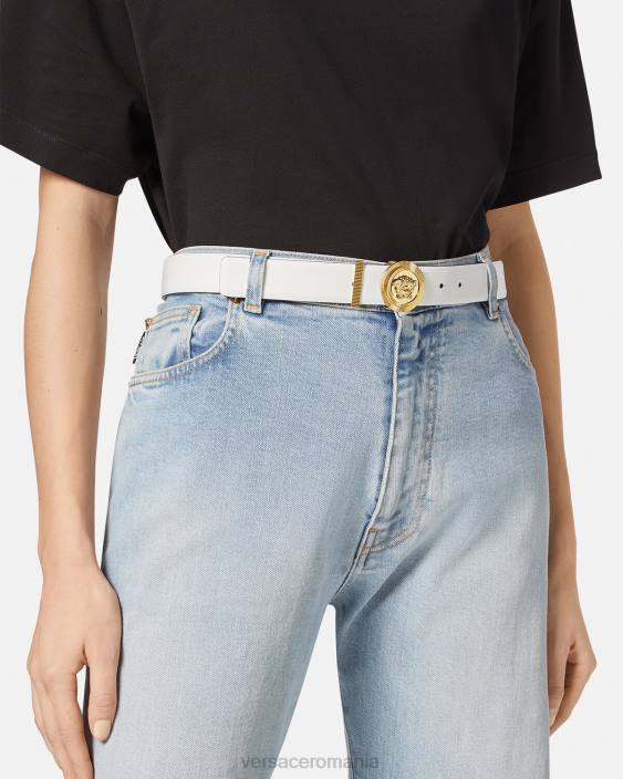 alb curea din piele medusa biggie Versace femei accesorii 40L6532