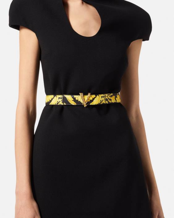 imprimare centura din piele virtus barocco Versace femei accesorii 40L6554