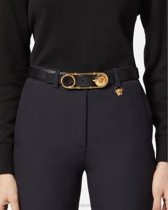 negru centura din piele ac de siguranta Versace femei accesorii 40L6536