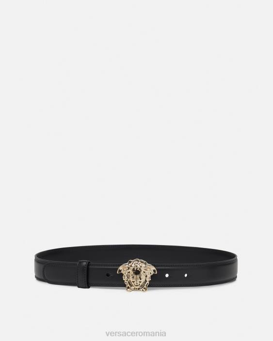 negru centura din piele la medusa Versace femei accesorii 40L6525