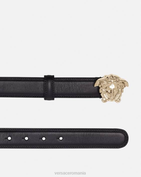 negru centura din piele la medusa Versace femei accesorii 40L6525